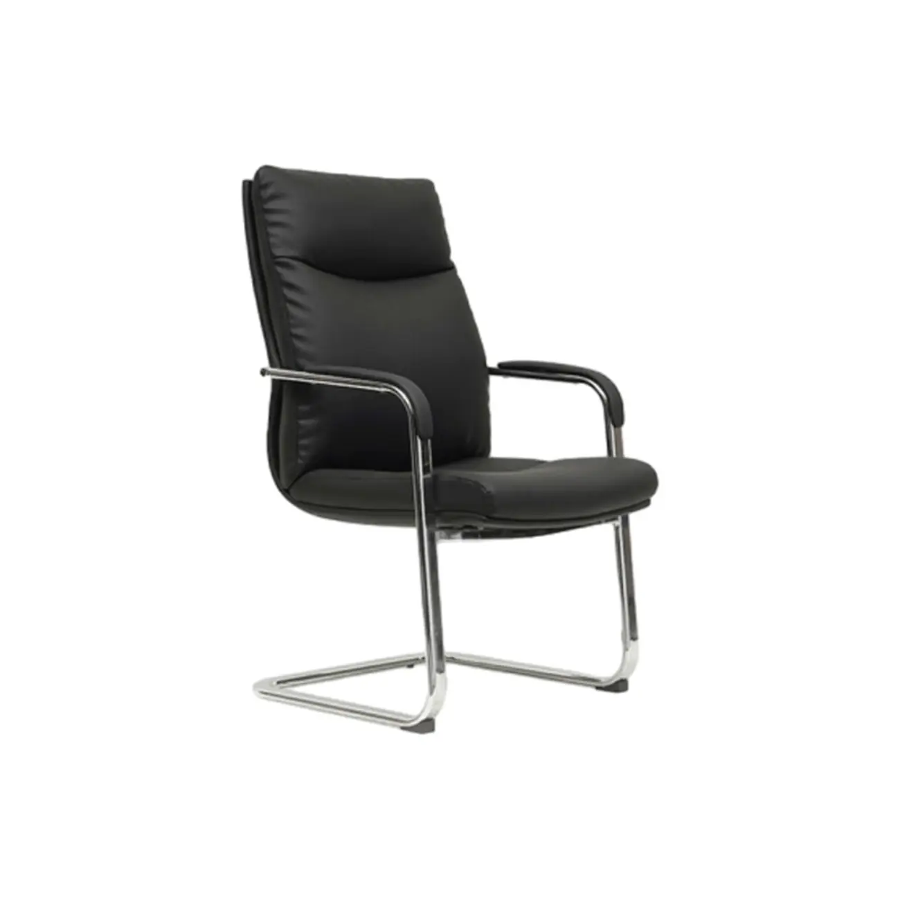 Modern Black Leather Ergonomic Swivel Office Chair Image - 9 | homeyfad
