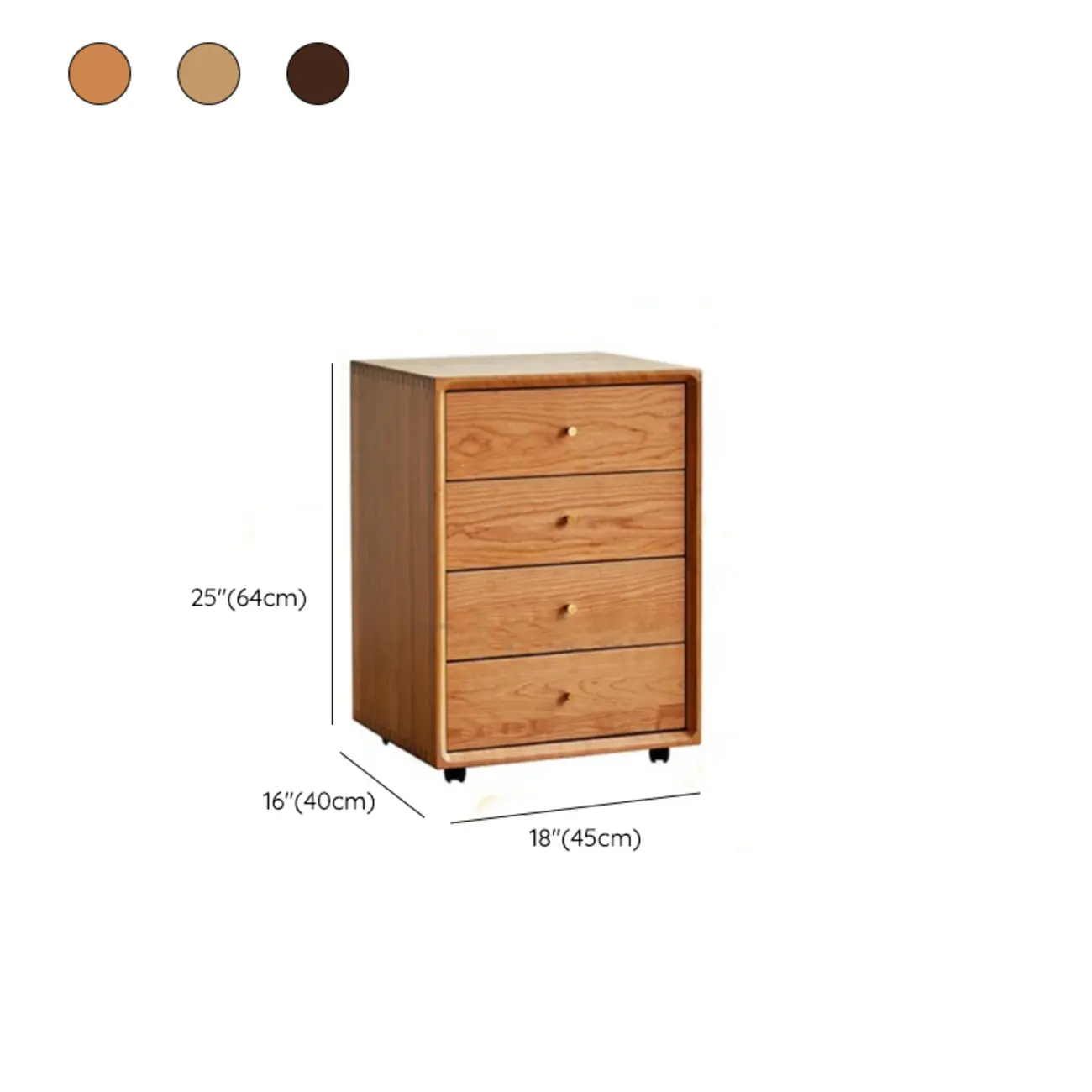 Modern Brown Wooden Filing Cabinet with Drawers and Wheels #size | homeyfad