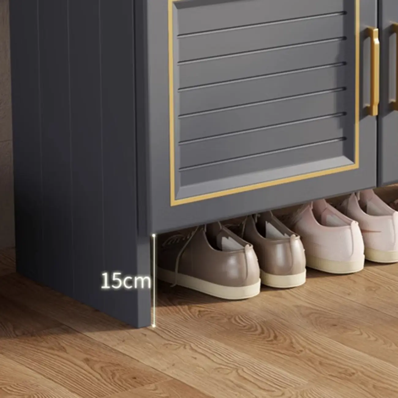 Rustic Grey Metal Shoe Storage Bench for Entryway Image - 6 | homeyfad