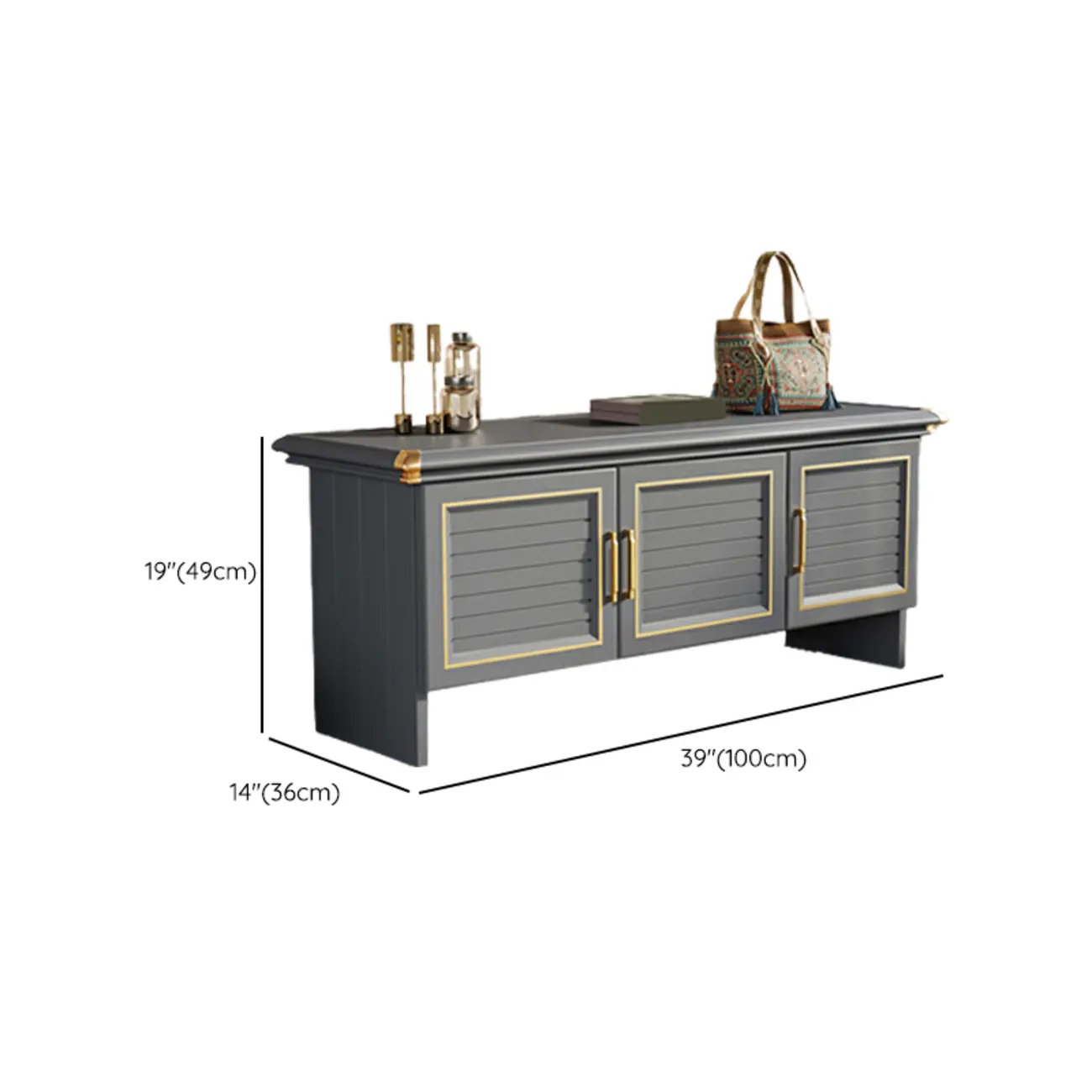 Rustic Grey Metal Shoe Storage Bench for Entryway Image - 14 | homeyfad