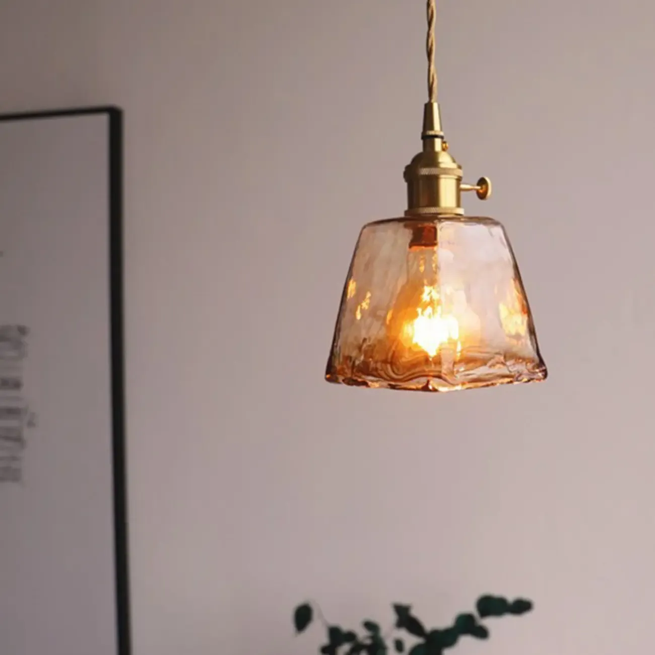 Modern Gold Glass Pendant Light for Kitchen or Dining Image - 6