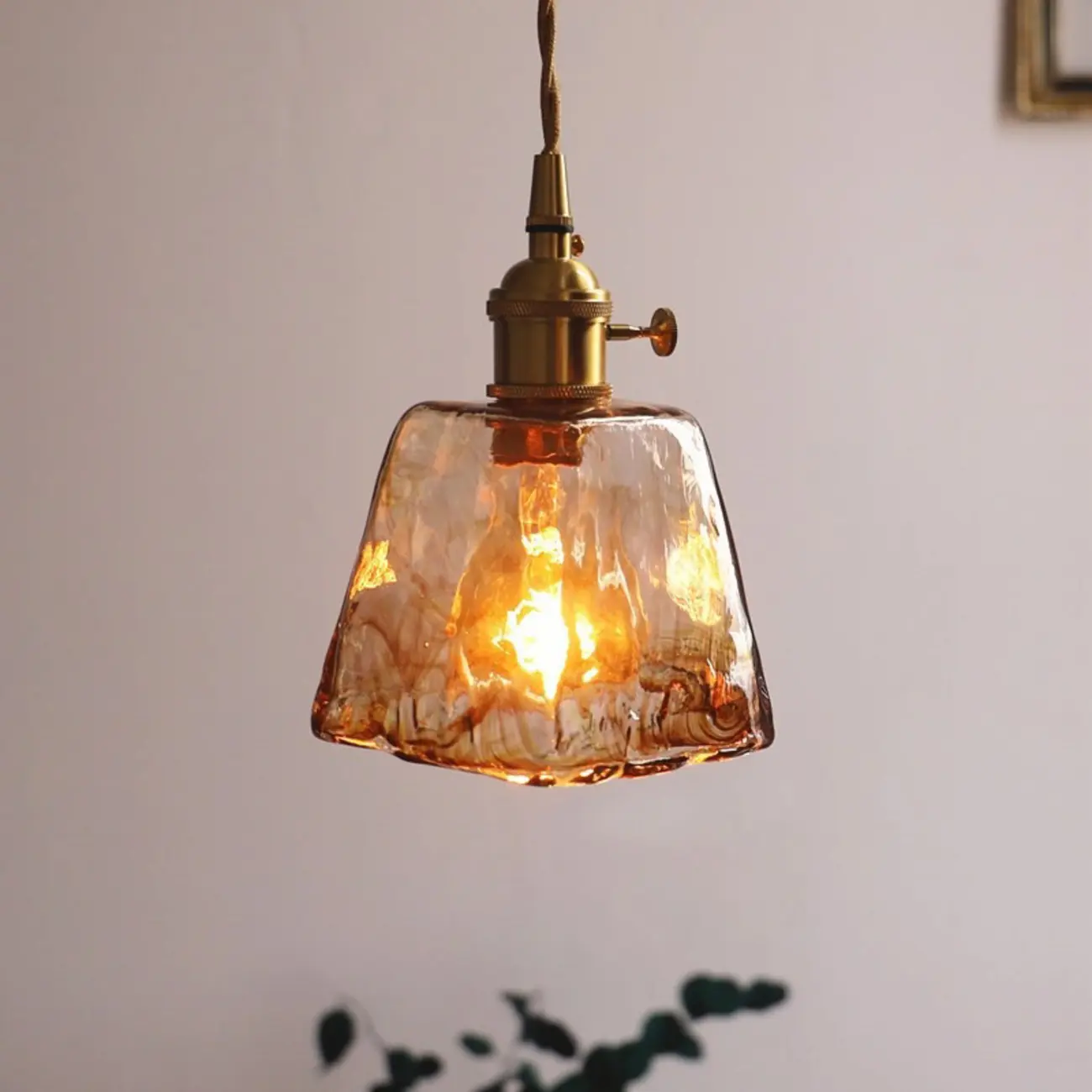 Modern Gold Glass Pendant Light for Kitchen or Dining Image - 1 | homeyfad