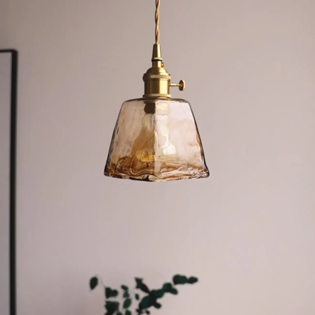 Modern Gold Glass Pendant Light for Kitchen or Dining Image - 4