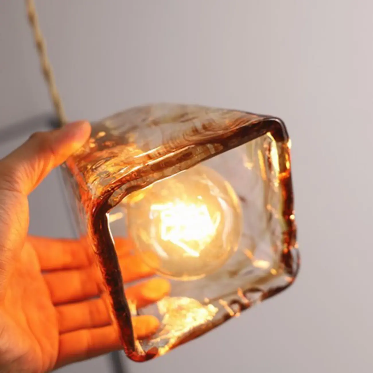 Modern Gold Glass Pendant Light for Kitchen or Dining Image - 2 | homeyfad