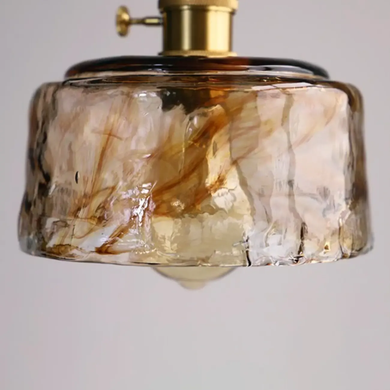 Modern Gold Glass Pendant Light for Kitchen or Dining Image - 14