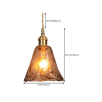 Modern Gold Glass Pendant Light for Kitchen or Dining Image - 16
