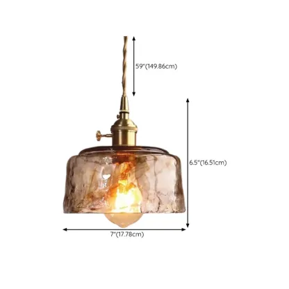 Modern Gold Glass Pendant Light for Kitchen or Dining Image - 17