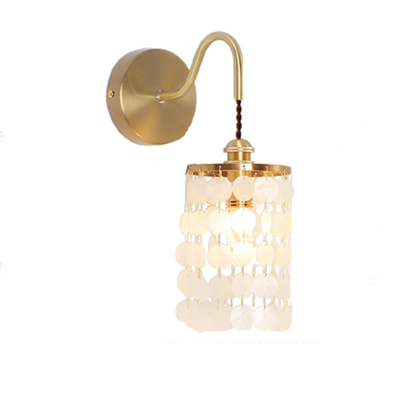 Modern Gold Wall Sconce with Crystal Shade for Bedroom Image - 3 | homeyfad