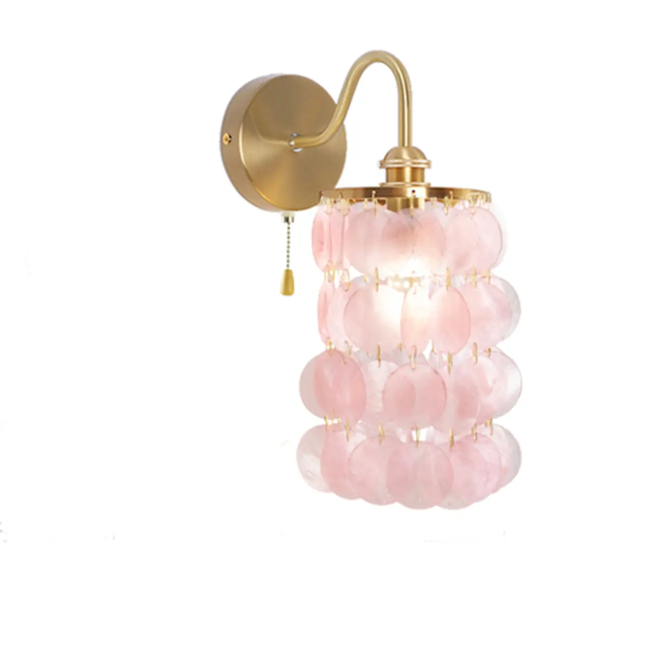 Modern Gold Wall Sconce with Crystal Shade for Bedroom Image - 4 | homeyfad
