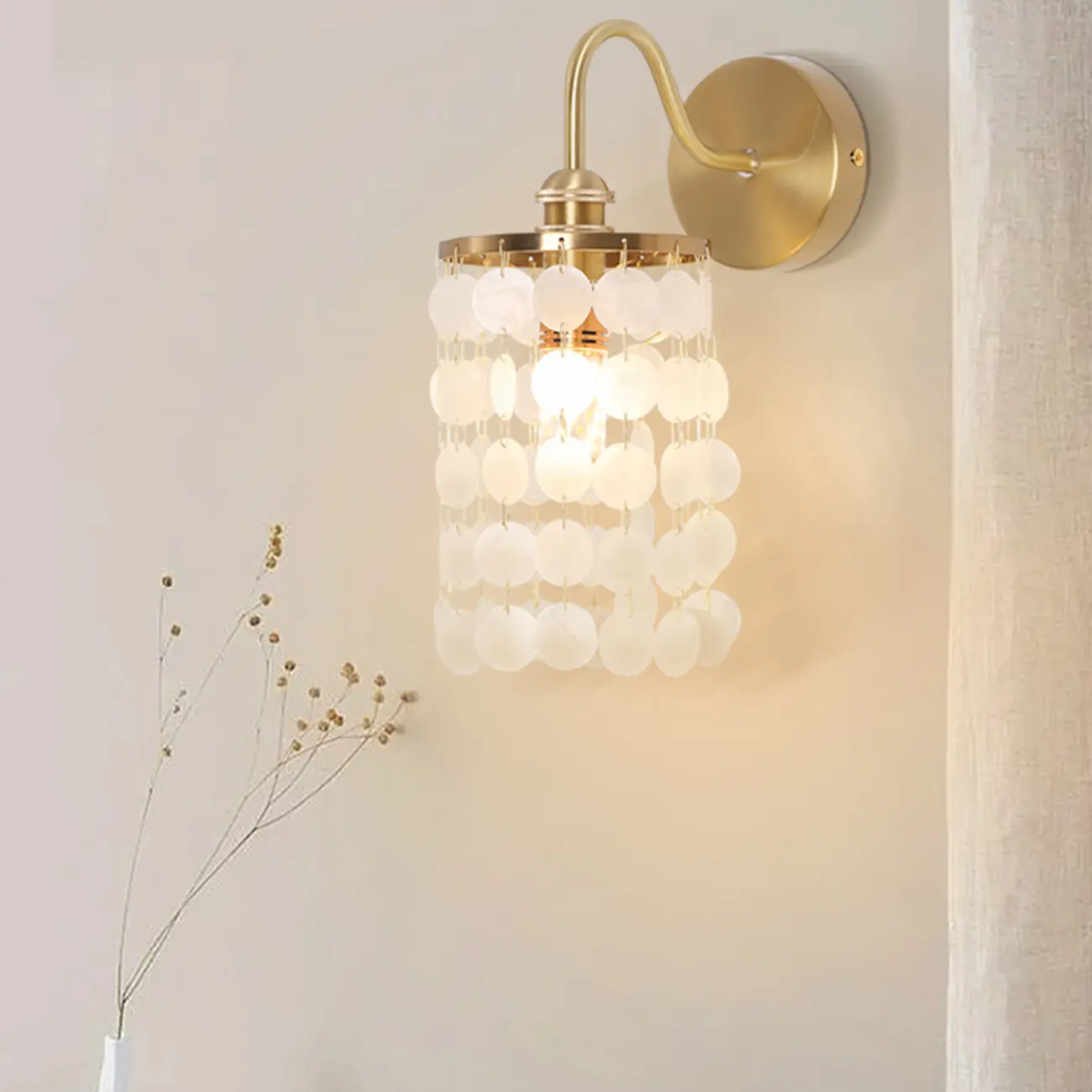 Modern Gold Wall Sconce with Crystal Shade for Bedroom Image - 2 | homeyfad