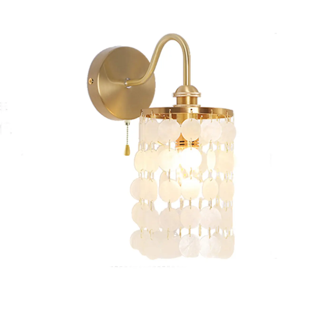 Modern Gold Wall Sconce with Crystal Shade for Bedroom Image - 5 | homeyfad