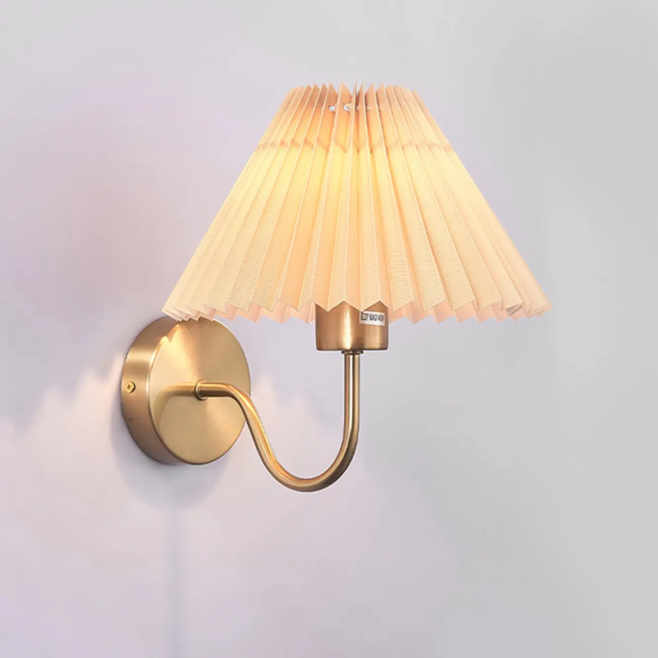 Modern Metal Wall Light with Fabric Shade for Bedroom Image - 11 | homeyfad