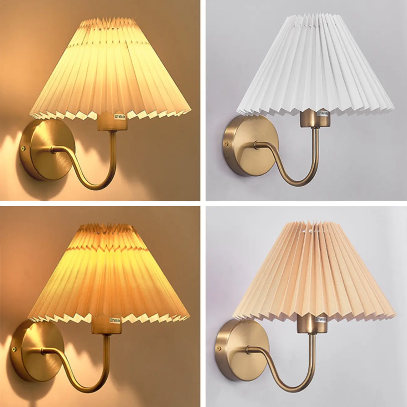 Modern Metal Wall Light with Fabric Shade for Bedroom Image - 15 | homeyfad