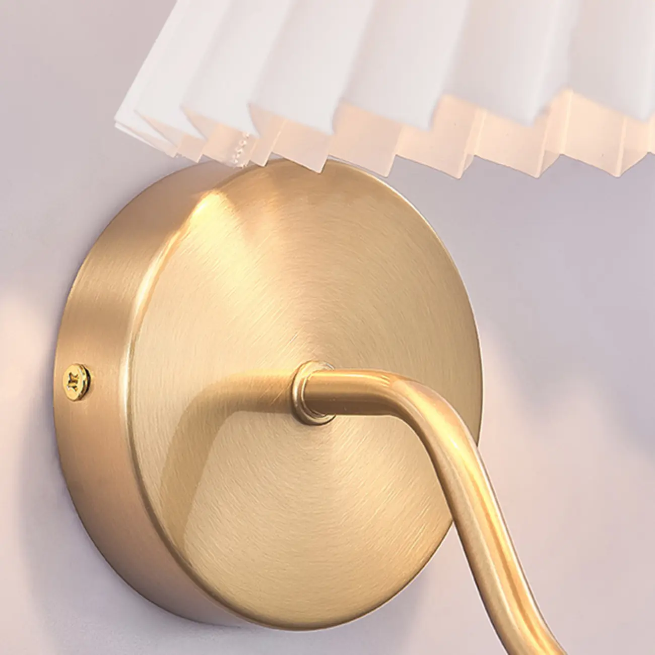 Modern Metal Wall Light with Fabric Shade for Bedroom Image - 17 | homeyfad
