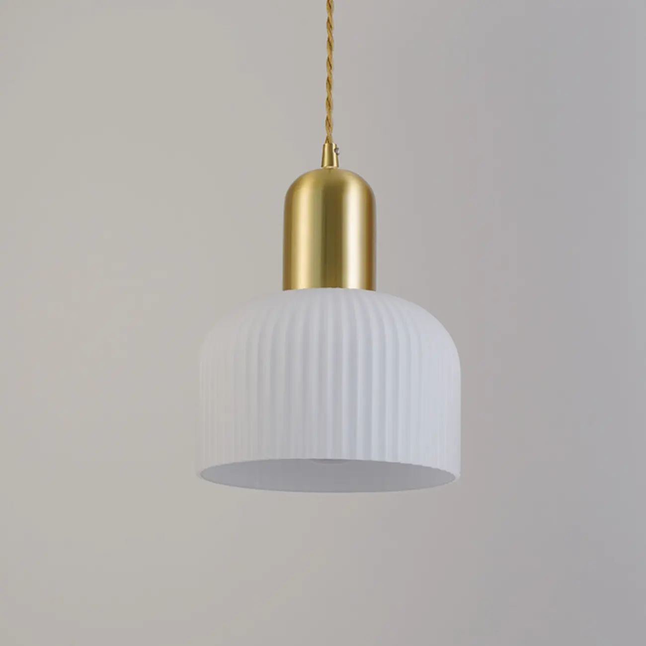 Modern Gold White Cylinder Glass Pendant Light for Kitchen Island Image - 9 | homeyfad