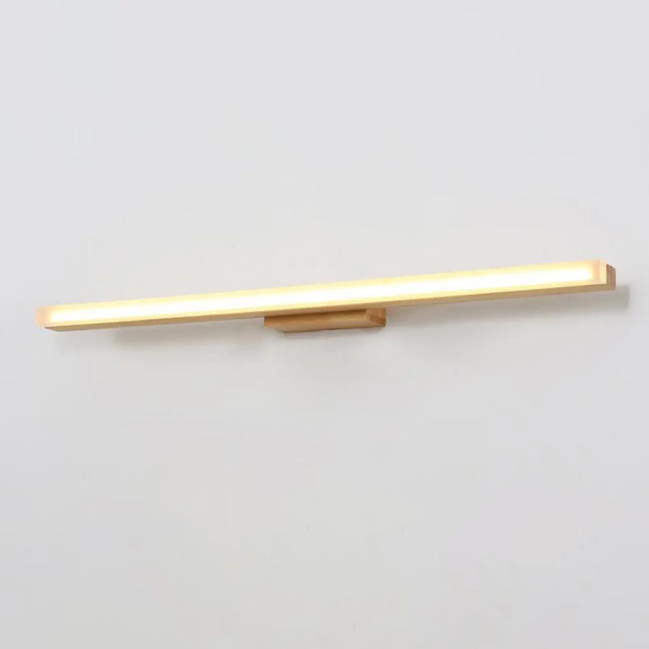 Elegant Wooden Vanity Light with Acrylic Shade for Bathroom Image - 8 | homeyfad