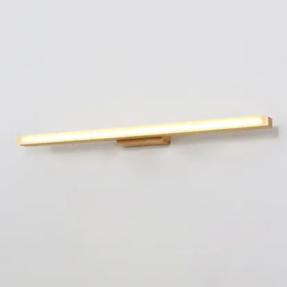 Elegant Wooden Vanity Light with Acrylic Shade for Bathroom Image - 8