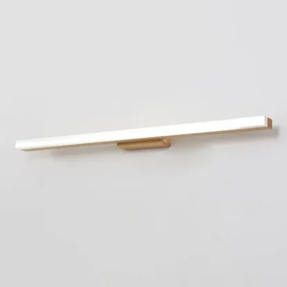 Elegant Wooden Vanity Light with Acrylic Shade for Bathroom Image - 9