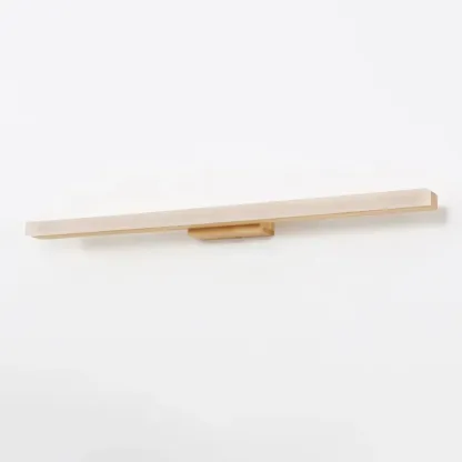 Elegant Wooden Vanity Light with Acrylic Shade for Bathroom Image - 10