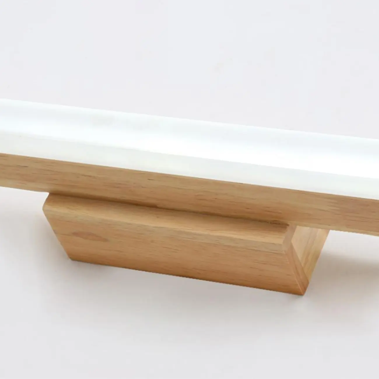 Elegant Wooden Vanity Light with Acrylic Shade for Bathroom Image - 12 | homeyfad