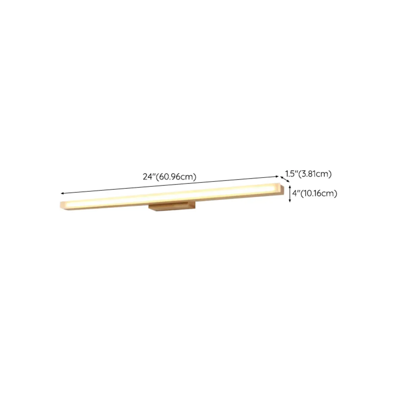 Elegant Wooden Vanity Light with Acrylic Shade for Bathroom Image - 19