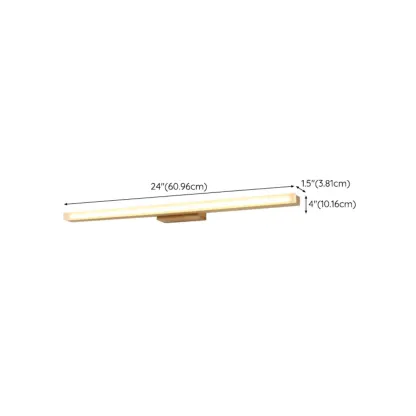 Elegant Wooden Vanity Light with Acrylic Shade for Bathroom Image - 19