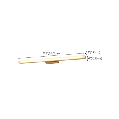 Elegant Wooden Vanity Light with Acrylic Shade for Bathroom Image - 20
