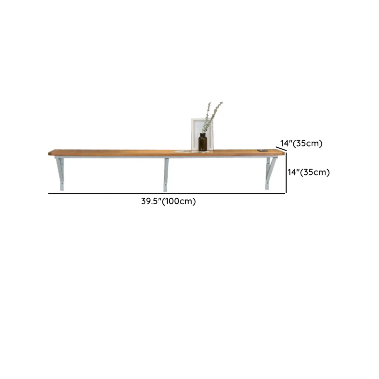 Rectangular Solid Wood Wall Mounted Bar Table #size | homeyfad