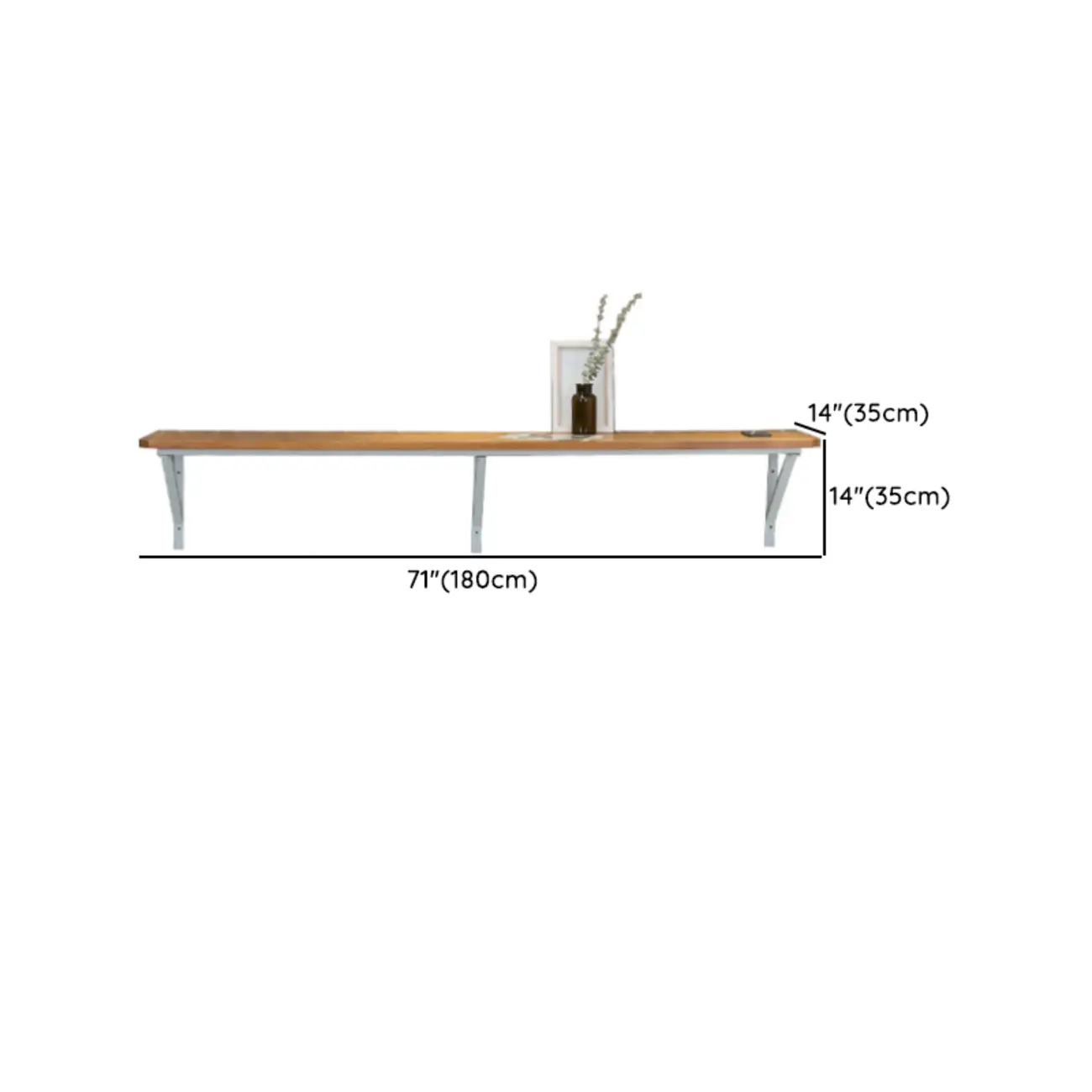 Rectangular Solid Wood Wall Mounted Bar Table Image - 16 | homeyfad