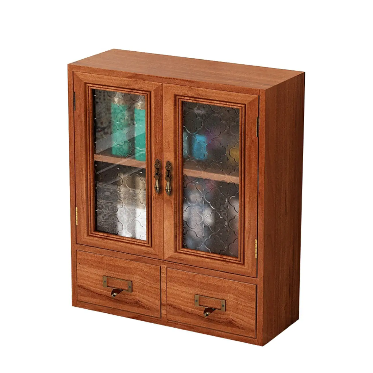 Wooden Glass Door Display Cabinet for Home Decor Image - 3 | homeyfad