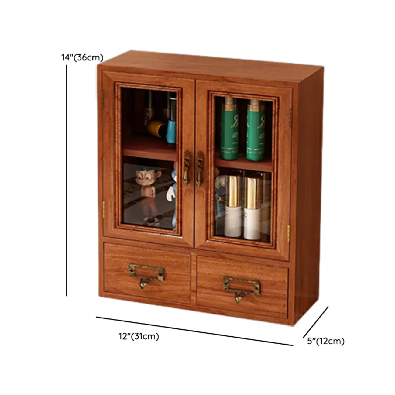 Wooden Glass Door Display Cabinet for Home Decor #size | homeyfad