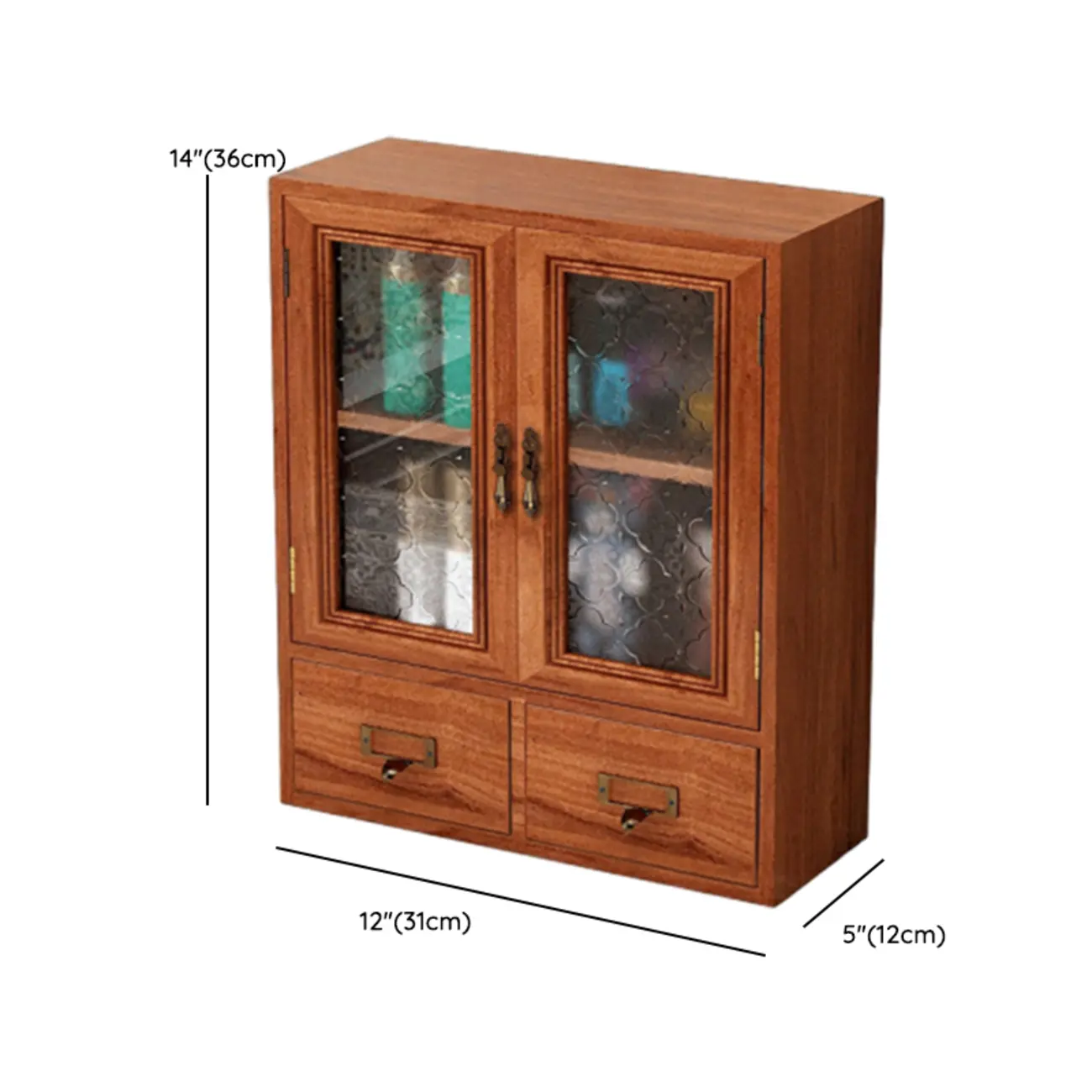Wooden Glass Door Display Cabinet for Home Decor Image - 9 | homeyfad