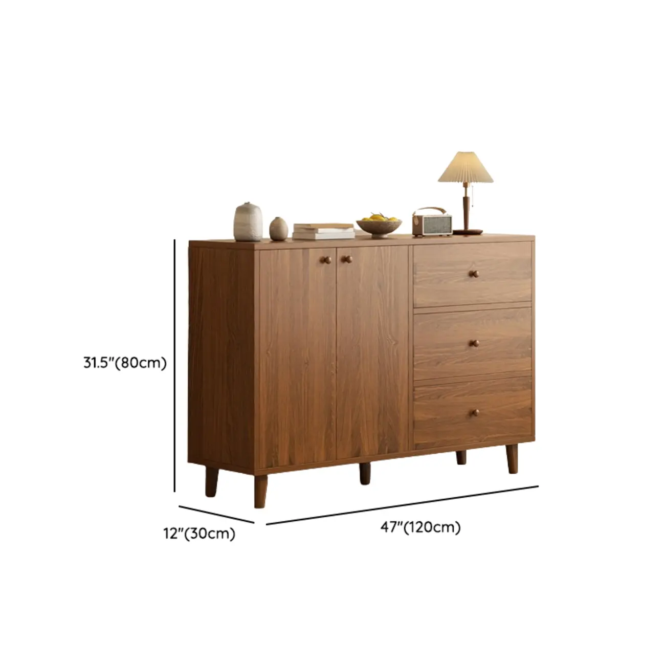 Modish Smooth Brown Wood Storage Cabinet for Kitchen Image - 14 | homeyfad