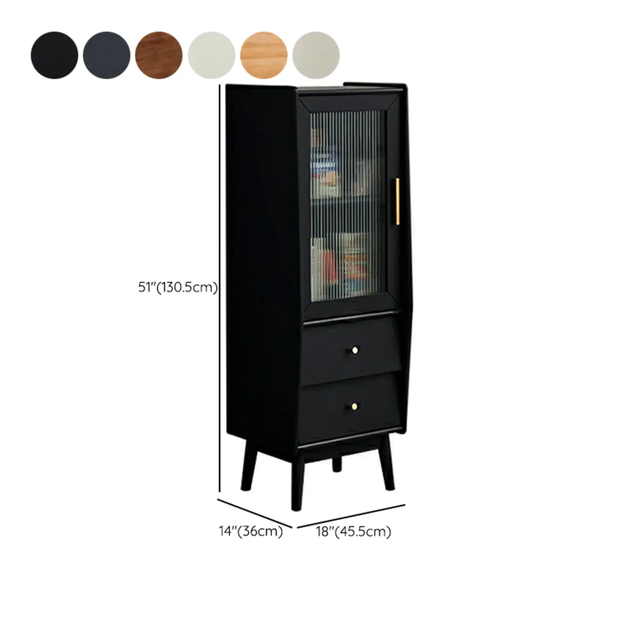 Modern Gray Pine Wooden Glass Storage Cabinet for Living Room Image - 24 | homeyfad