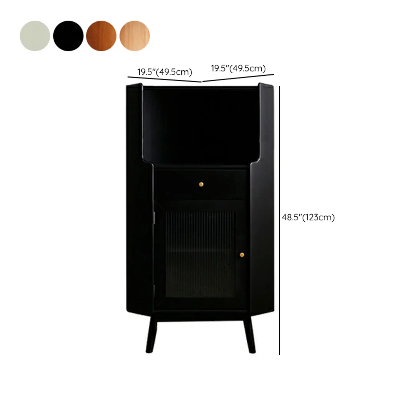 Modern Espresso Wood Glass Paned Corner Storage Cabinet #size | homeyfad