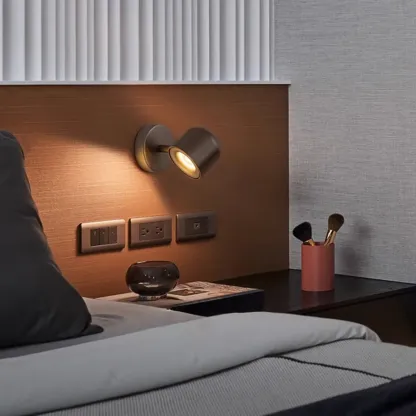Simple 1-Light Nickel Adjustable Wall Sconce Image - 1