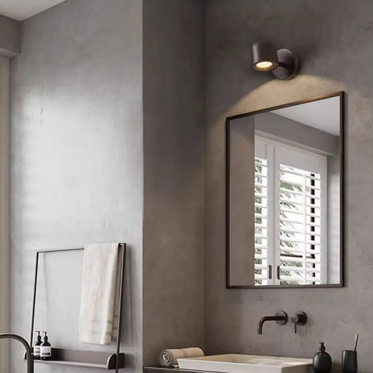Simple 1-Light Nickel Adjustable Wall Sconce Image - 2