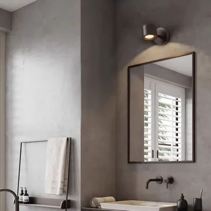 Simple 1-Light Nickel Adjustable Wall Sconce Image - 2
