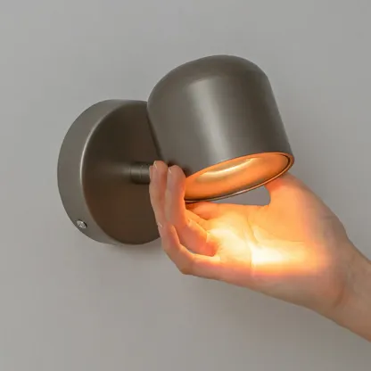Simple 1-Light Nickel Adjustable Wall Sconce Image - 4