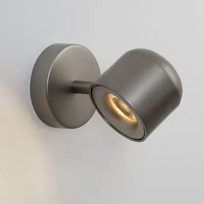 Simple 1-Light Nickel Adjustable Wall Sconce Image - 6