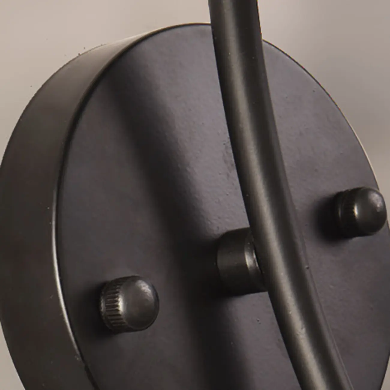 Simple Curved Black Metal Vanity Light with Glass Shade | homeyfad