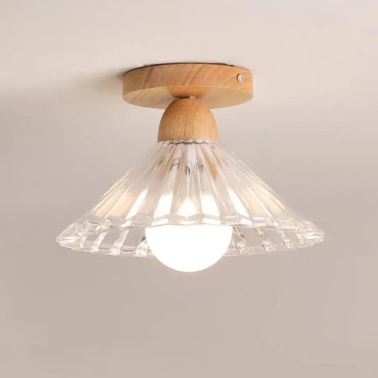 Mini Modern Glass Semi Flush Ceiling Light for Hallway Decor Image - 2 | homeyfad