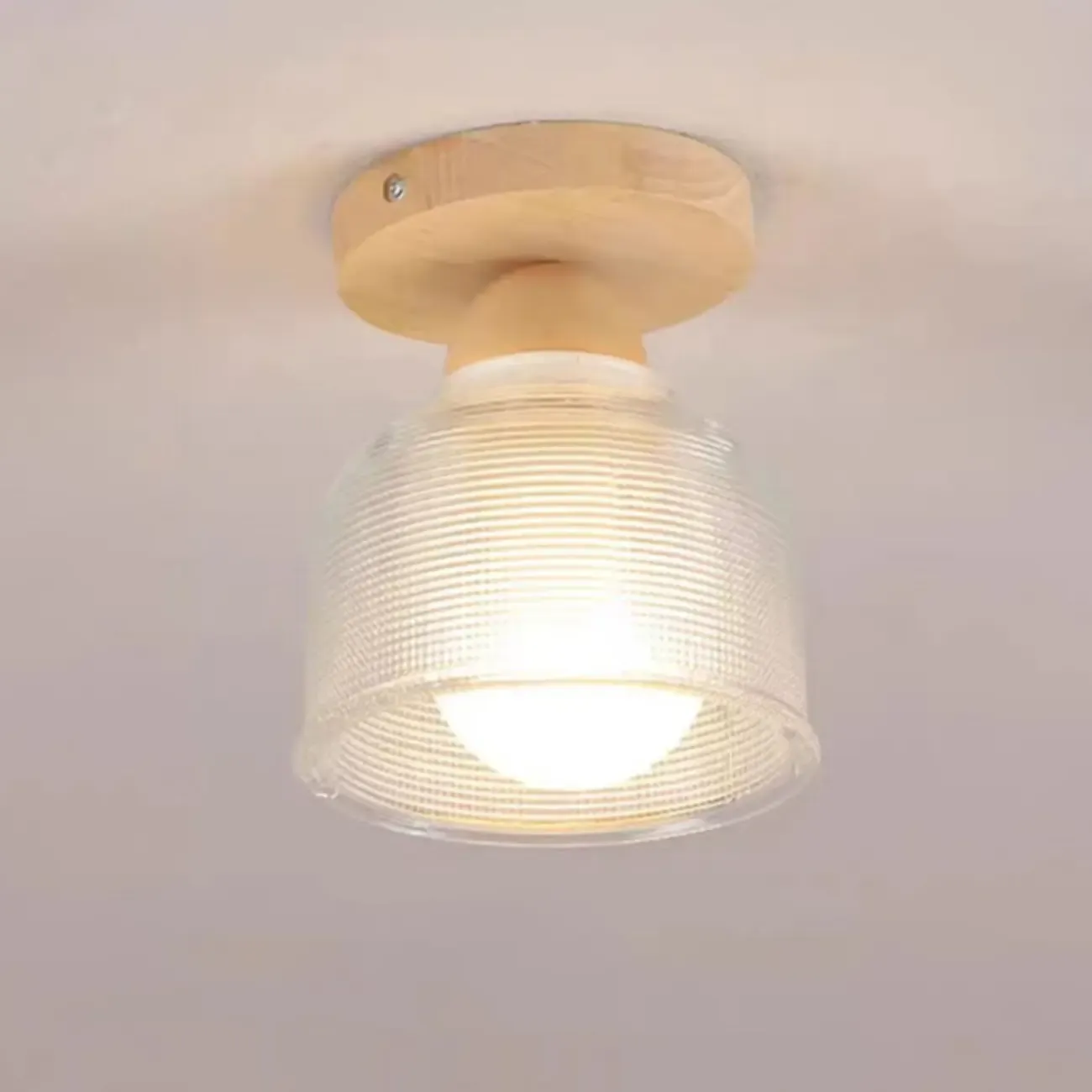 Mini Modern Glass Semi Flush Ceiling Light for Hallway Decor Image - 4