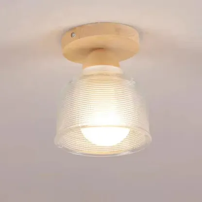 Mini Modern Glass Semi Flush Ceiling Light for Hallway Decor Image - 4