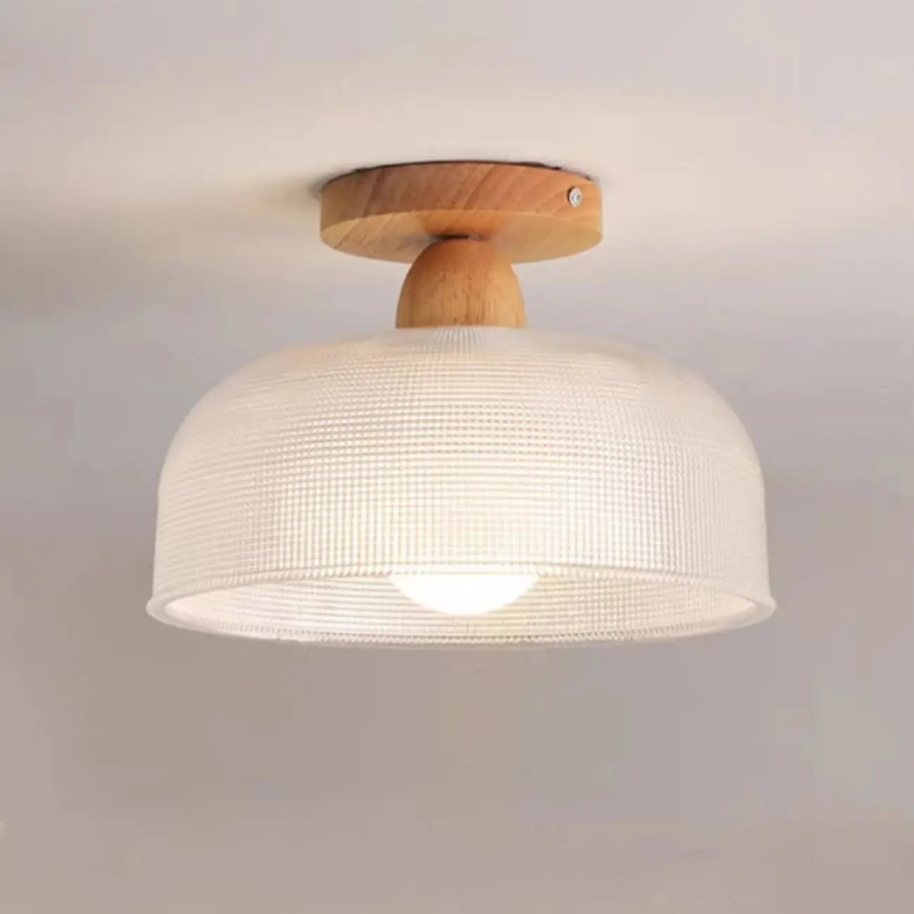 Mini Modern Glass Semi Flush Ceiling Light for Hallway Decor Image - 5 | homeyfad