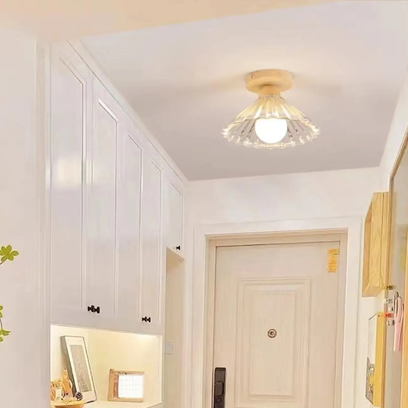 Mini Modern Glass Semi Flush Ceiling Light for Hallway Decor Image - 6 | homeyfad