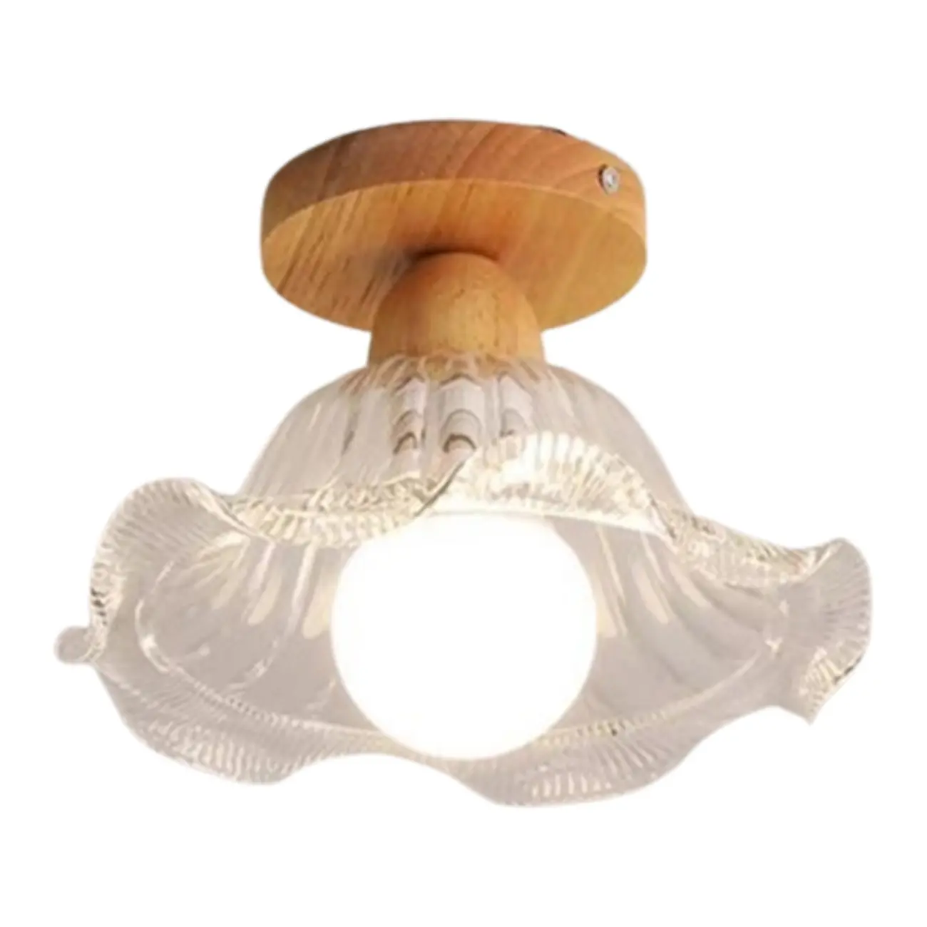 Mini Modern Glass Semi Flush Ceiling Light for Hallway Decor Image - 9 | homeyfad