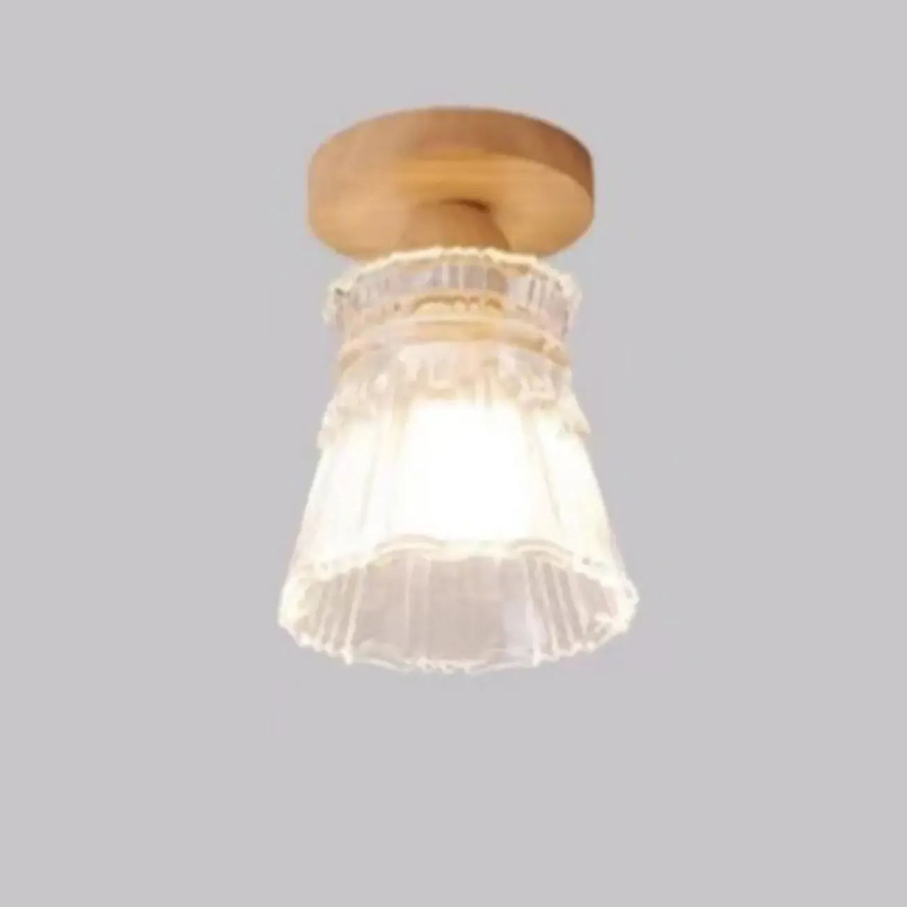 Mini Modern Glass Semi Flush Ceiling Light for Hallway Decor Image - 10