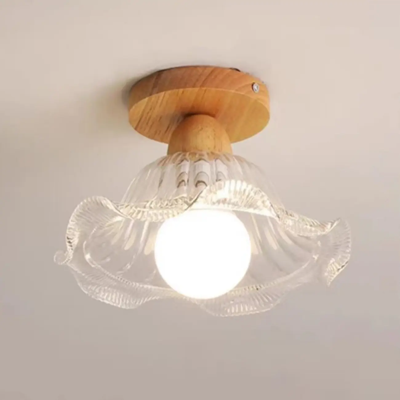 Mini Modern Glass Semi Flush Ceiling Light for Hallway Decor Image - 11 | homeyfad