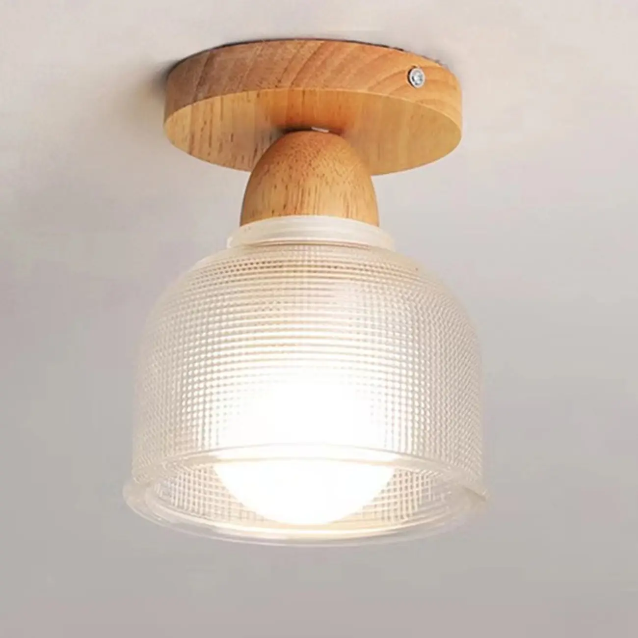 Mini Modern Glass Semi Flush Ceiling Light for Hallway Decor Image - 14 | homeyfad